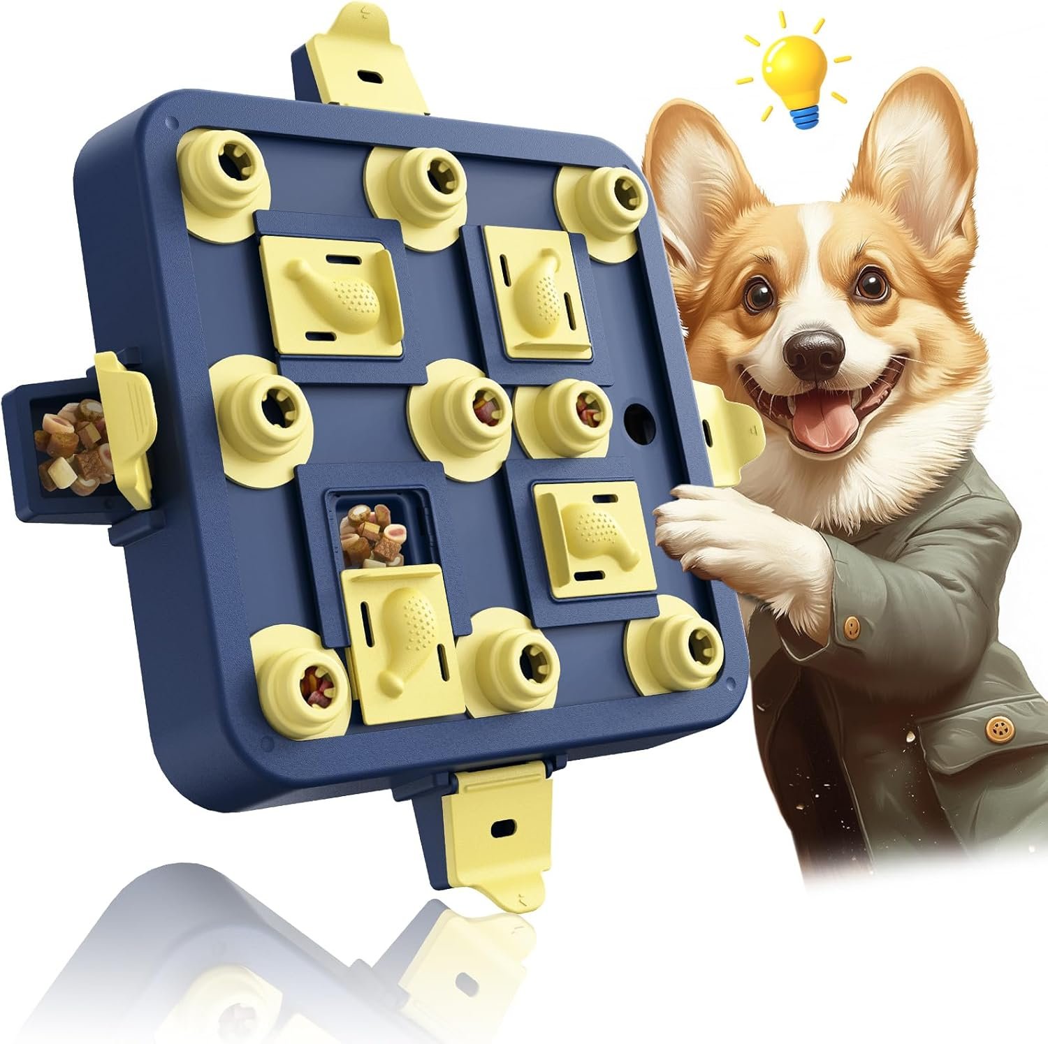 KADTC Dog Chess Puzzle Toy, U.S. Brand & Design – 3 Levels of Step-by-Step Challenge,Easy-to-Advanced for Smart Dogs Interactive Boredom Buster Mental Stimulation Enrichment Puppy Treat Brain Games